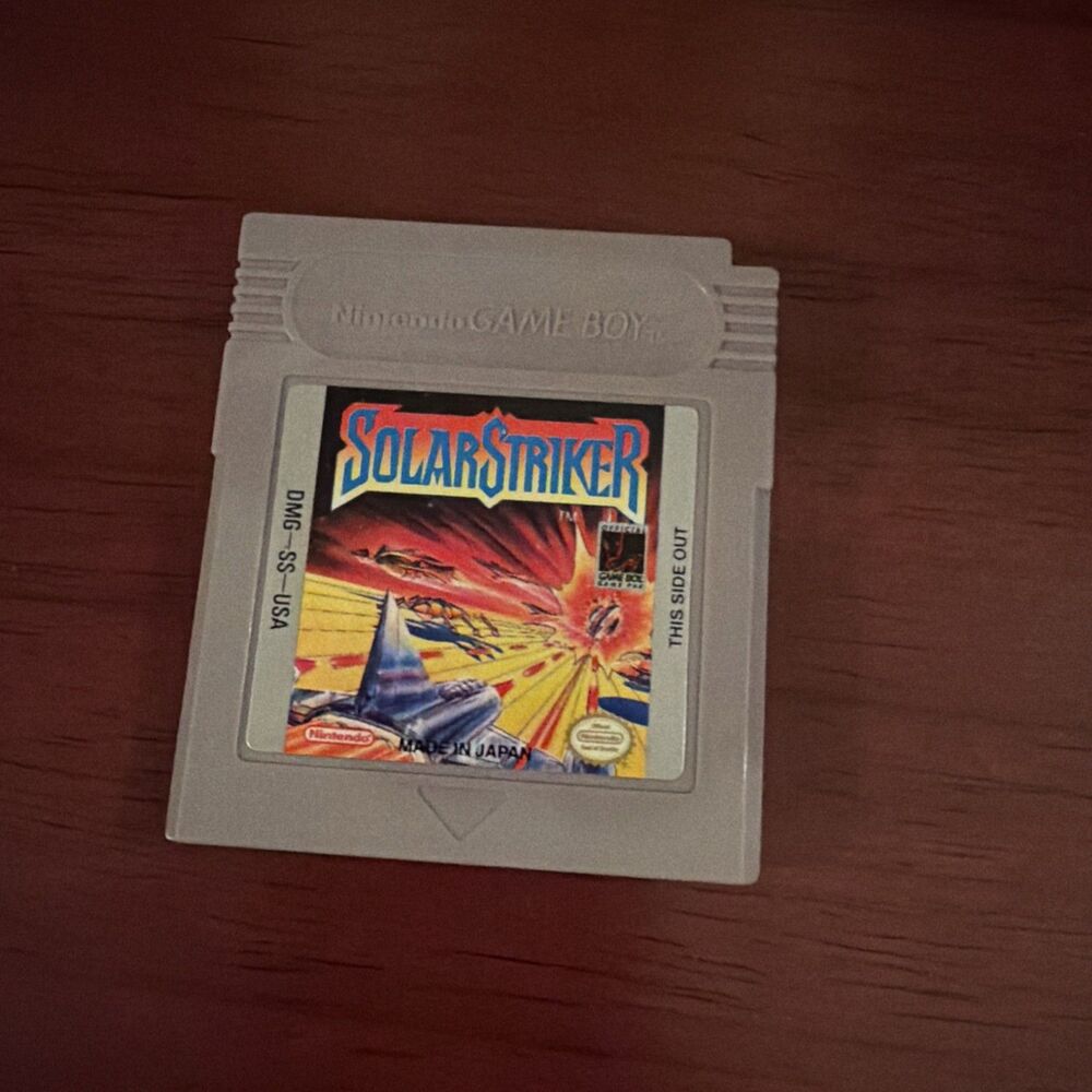 Nintendo SolarStriker Shooter Official Game Boy Game Cartridge Only.  Good Cond.